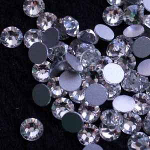 SS4-40 Crystal color glue on flat back Rhinestone flatback